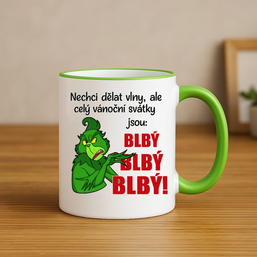 Vánoční hrnek – Grinch a jeho názor na svátky